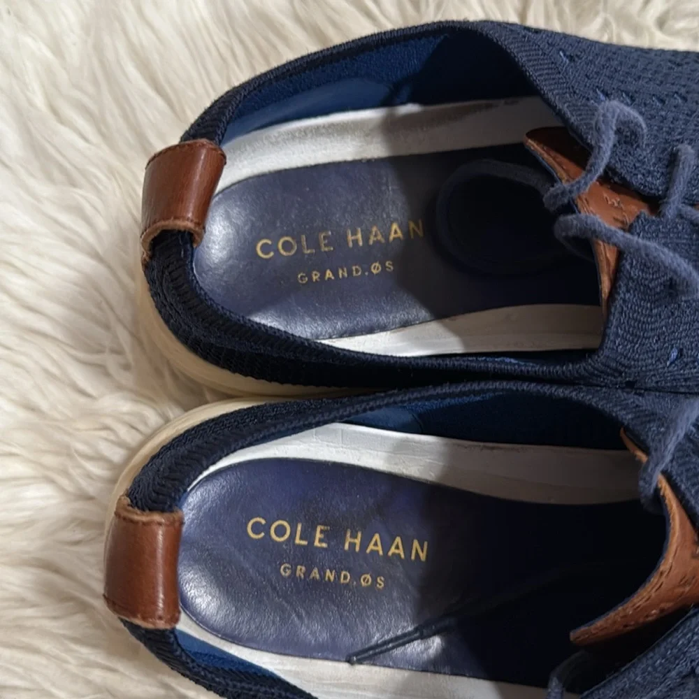 Cole Haan Mens‎ Navy Blue 2.Zerogrand Stitchlite Lace Up Oxford Shoes Size 10